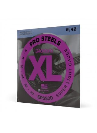 D'Addario Guitar Strings - ProSteels Electric Guitar Strings - Round Wound - Brighter, Crunchier, Increased Sustain - EPS520 - Super Light, 9-42 - pzsku/Z2F4B845FF96A0A2D8E9AZ/45/_/1731077973/e533b895-c72c-48a4-9ede-d1a78e50a894
