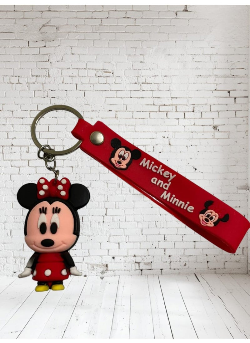 Game Fruy 2 Pieces Cute Minnie and Mickey Mouse Couple Keychain and Bag Accessory  - Image 2