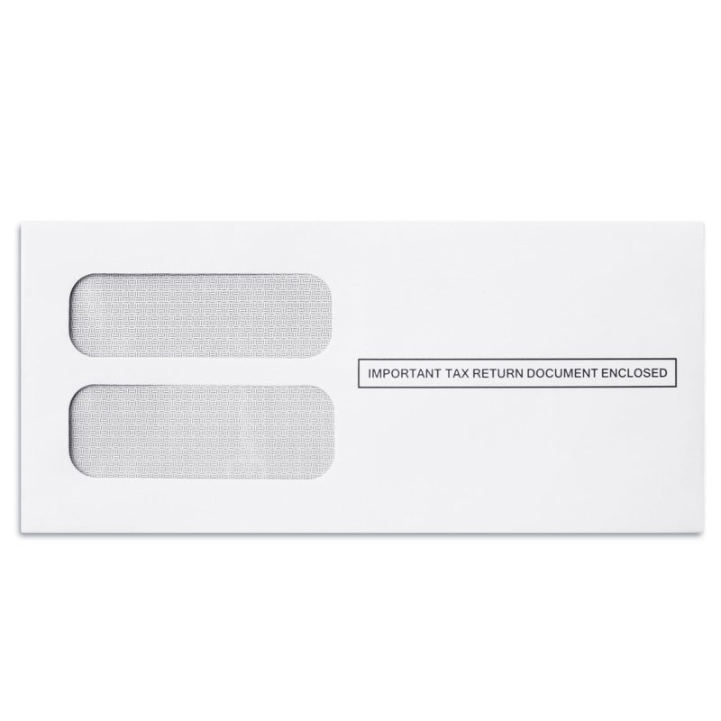 FENTASY 50 1099 NEC Tax Form Envelopes for 1099 NEC Forms, Self-Seal, Double-Window, Security Tinted, 50 Pack - Image 3