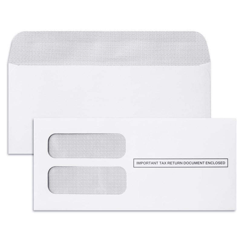 FENTASY 50 1099 NEC Tax Form Envelopes for 1099 NEC Forms, Self-Seal, Double-Window, Security Tinted, 50 Pack - Image 1