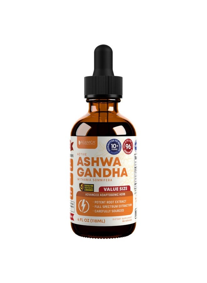 Rejuvica Health Rejuvica Health Active Ashwagandha - Advanced Liquid Supplement - Withania Somnifera Extract - Ashwagandha Roots Only - Naturally Occurring Withanolides  - Image 1