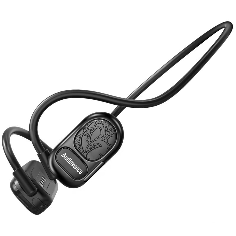 Audiovance OpenComfy CF201 Wireless Headphones for Running - Bluetooth Open-Ear Headphones for Sports Gym Workout - Superior Sound, Ultimate Comfor, Secure Fit, Ambient Awarenes. Black - Image 1