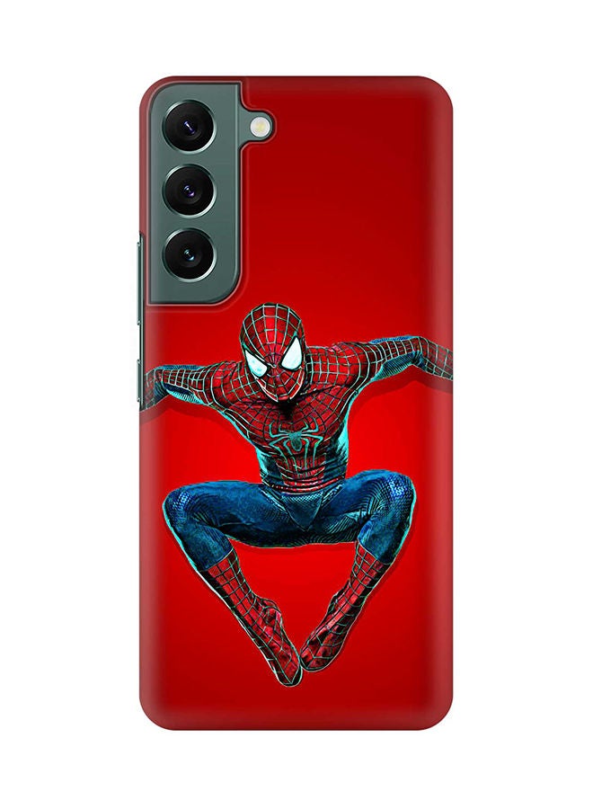 ستايلايزد جراب لهاتف جالاكسي S22 رفيع سناب كلاسيك سيريز شيلد بطباعة نهائية غير لامعة - العنكبوت على الحائط - Image 1