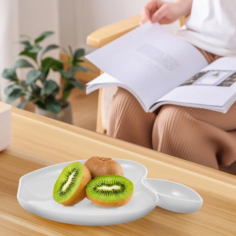 🍽️ صينية خفيفة على شكل فاكهة لتقديم الوجبات الخفيفة للمطاعم بتصميم بلاستيك متين - Image 2