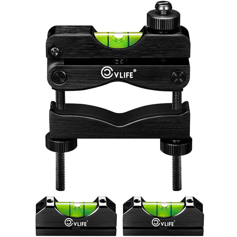 CVLIFE Scope Level Scope Leveling Kit with Heavy Duty Construction, Scope Leveling Tool with 2 Magnetic Universal Level Bubbles, Black - Image 1