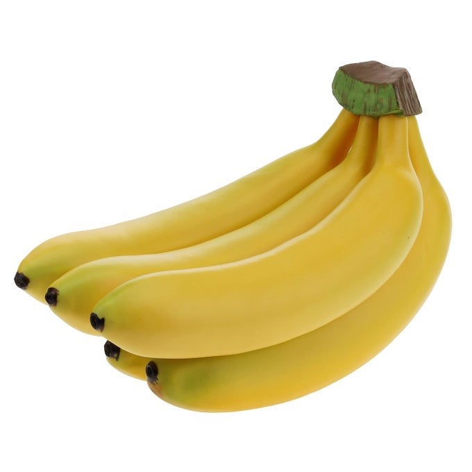 REALISTIC LIFELIKE ARTIFICIAL BANANA BUNCH SIMULATION FRUIT DECORATIVE FAKE FOOD MODEL DISPLAY PHOTOGRAPHY PROPS KITCHEN WEDDING HOME PARTY DECOR 5 HEADS