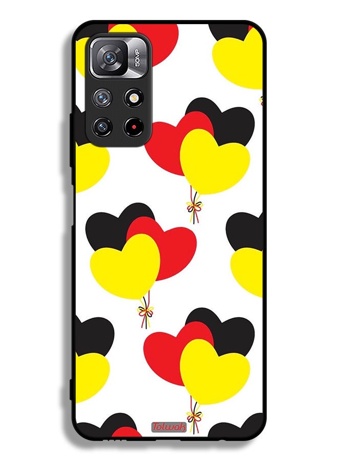 Tolwak Xiaomi Redmi Note 11 4G Protective Case Cover Three Hearts Bunch - Image 2