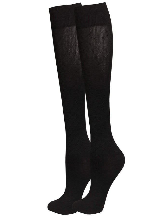 NuVein Compression Socks for Men and Women, Medical Grade 15-20 mmHg for Leg Circulation, Knee High, 1 Pair, Black, Medium - Image 1