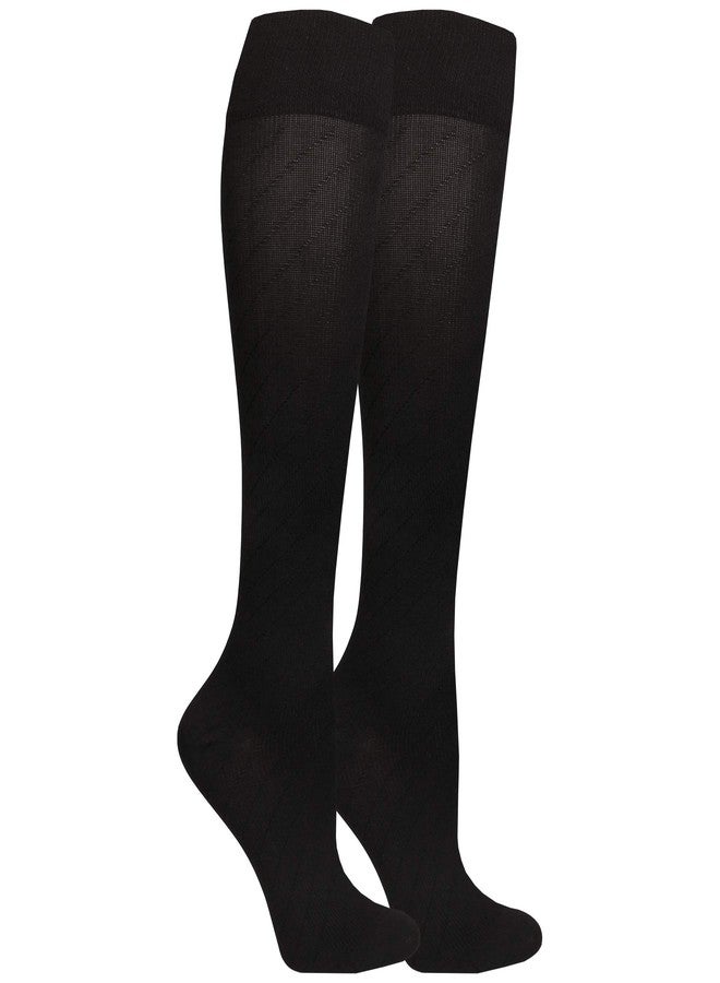 NuVein Compression Socks for Men and Women, Medical Grade 15-20 mmHg for Leg Circulation, Knee High, 1 Pair, Black, Medium - Image 3