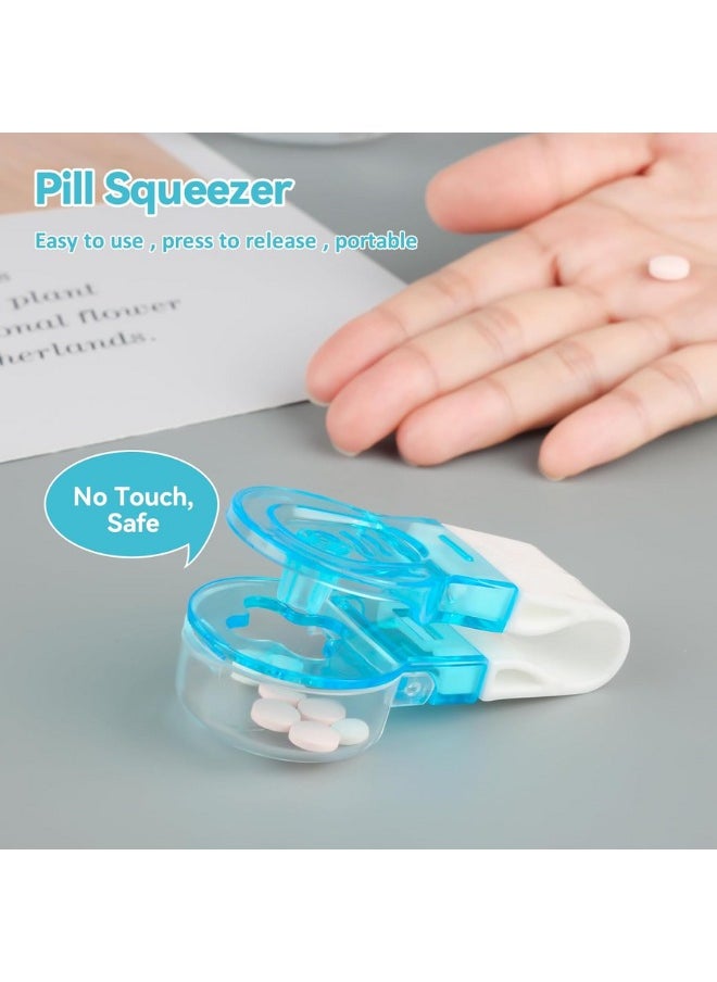 Generic 2 Pcs Portable Pill Taker, Portable Pill Taker Remover with Storage Box, No Touch Pill Remover for Blister Packs, Pill Dispenser for The Elderly Traveling  - Image 4