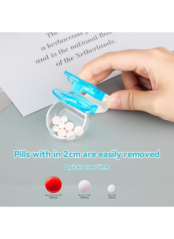 Generic 2 Pcs Portable Pill Taker, Portable Pill Taker Remover with Storage Box, No Touch Pill Remover for Blister Packs, Pill Dispenser for The Elderly Traveling  - Image 3