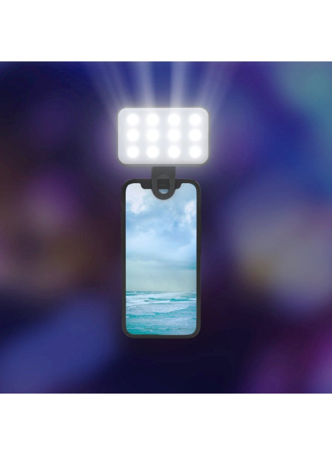 General - Manufacturers Mobile Phone Computer Tablet Video Conference Fill Light Live Flash Charging Three-color Light LED-Color:Black - Image 1