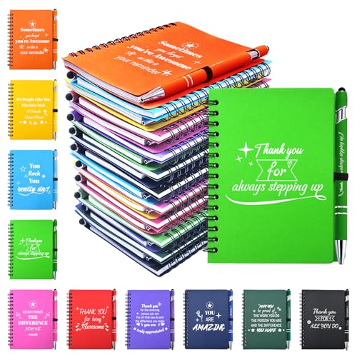 Bermoge 40 Pcs/20 Sets Employee Appreciation Gifts Bulk, Inspirational Notebooks with Motivational Pens for Staff, Thank You Gifts for Coworkers, Teachers,Team, Nurse, DSP, Office, School, Christmas - Image 1