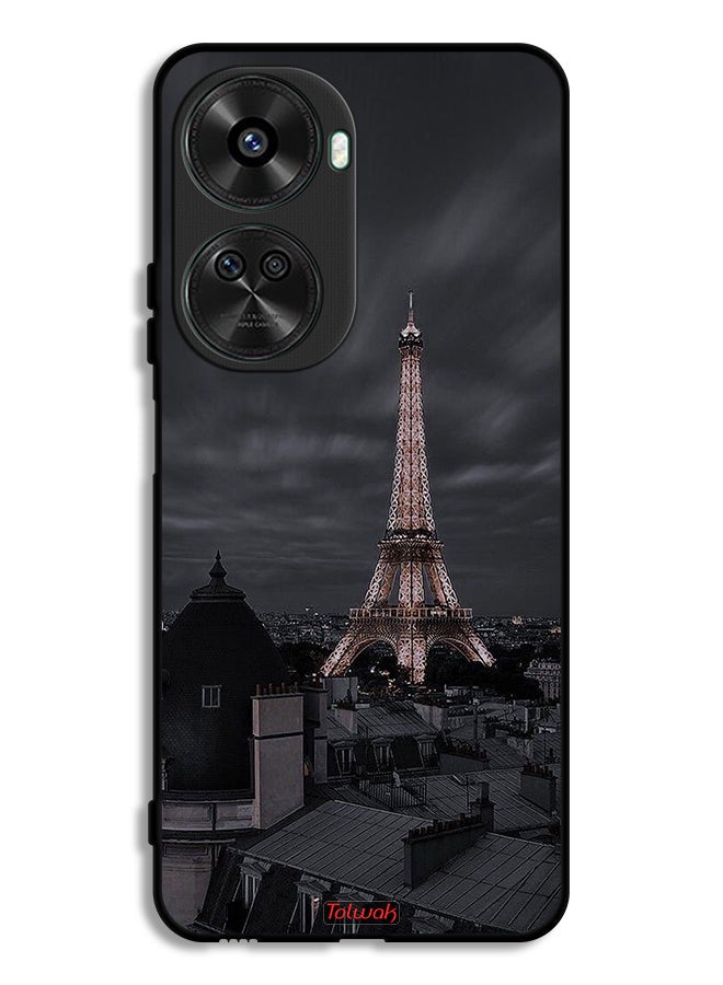 Tolwak Huawei nova 12 SE Protective Case Cover Eiffel Tower In Night - Image 1