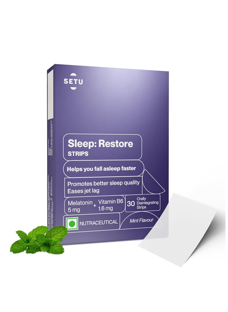 سيتو سليب ريستور ميلاتونين ٥ ملغ - ٣٠ شريطًا قابلًا للذوبان عن طريق الفم - Image 1