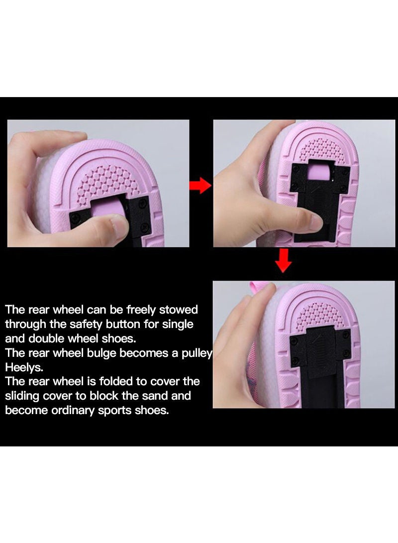 Sharpdo Roller Shoes USB Charge Girls Boys Sneakers with Wheels LED Roller Skates Shoes  - Image 5
