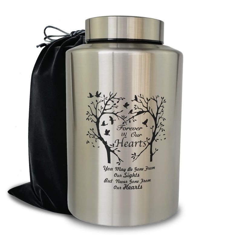 Mianachilu 220 رطل من الأواني الكبيرة لرماد البالغين الذكور والإناث، وعاء تذكاري للرماد البشري شجرة الحب