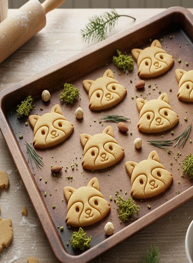 Bakerlogy قطاعة بسكويت على شكل وجه راكون صغير من بيكرلوجي - تصميم قطاعة بسكويت مفصل للخبز والأعمال اليدوية، مثالية على عجينة السكر والعجين والطين - Image 3