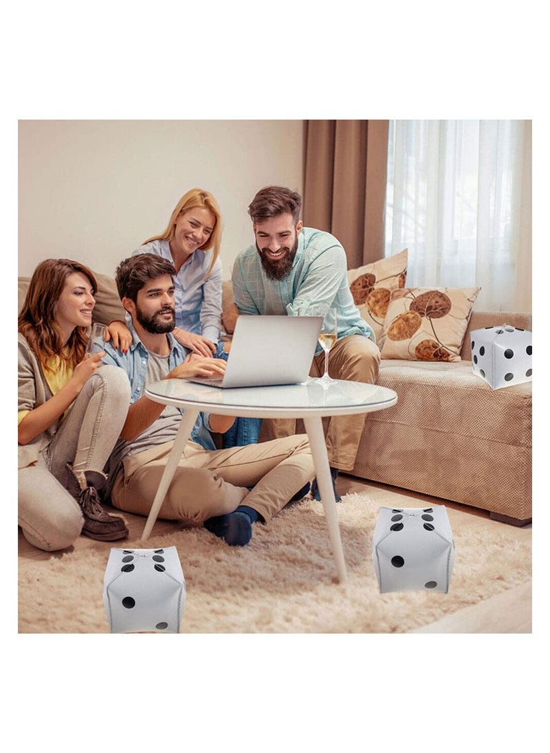 SYOSI - 12 Pcs Jumbo Large Inflatable Dice,  11.8 Inch nflatable Large Dice Party Decorations Colorful Dice Balloons Large Dice Set for Indoor and Outdoor Games Theme Party Decorations (Six Colors) - Image 1