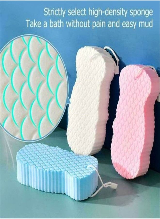 fashionhome Set of 4 Soft Bath Body Shower Sponge with Hook, Super Soft Exfoliating Bath Sponge, Magic Fun Ultra Soft Body Scrubber Bath Toy, Spa Scrub Exfoliator Dead Skin Remover  - Image 2