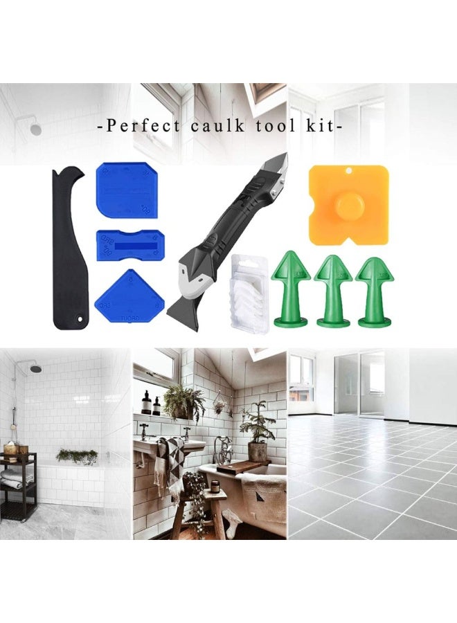 15-Piece 3 in 1 Silicone Caulking Sealant Finishing Tool - Image 5