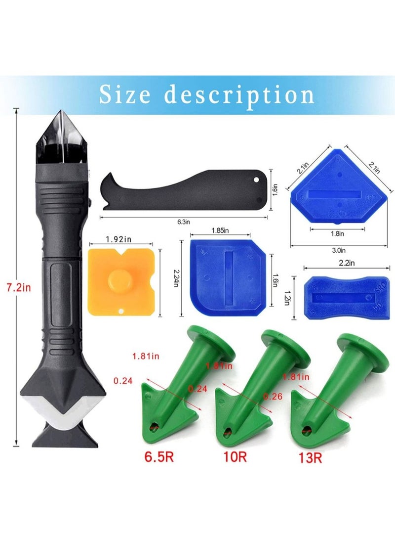 15-Piece 3 in 1 Silicone Caulking Sealant Finishing Tool - Image 4
