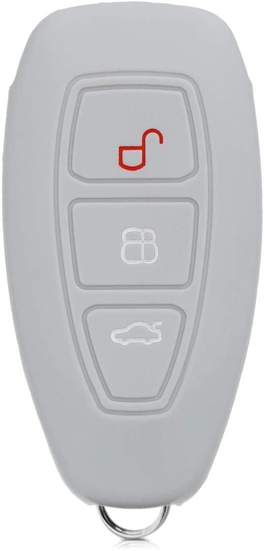 JVCV® Car Key Cover Compatible with Ford Ecosport Smart Key - Rally Stripe (Grey Black) - Image 3