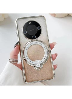 Case For Huawei Mate 60 Rotation MagSafe Holder Gradient Glitter TPU Phone Case