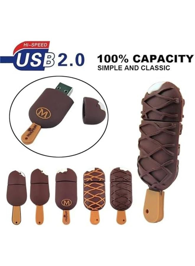 Cartoon Ice Cream USB 2 0 Flash Drive 32GB Chocolate Pen Drive Memory Stick Gift For Kids - Image 4