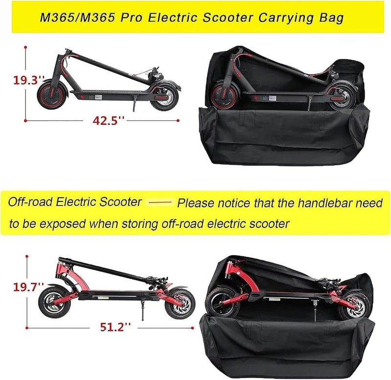 ALMEKAQUZ Electric Scooter Bags, Foldable Scooter Carrying Bag, Electric Scooter- Storage Bag for M365/M365 Pro Electrical Scooter-49.2" L x 9.84 W x 17.7 H - Image 5