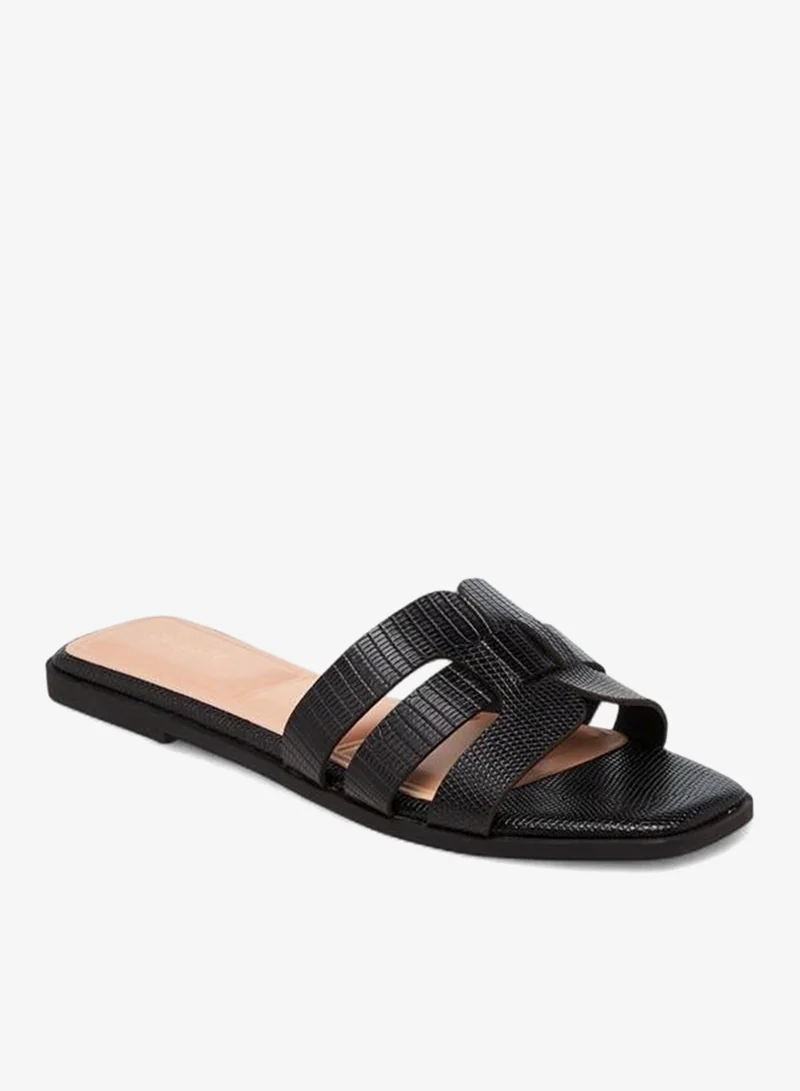 سيليست صنادل نسائية مسطحة سهلة الارتداء بنقوش