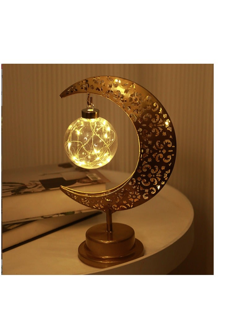 LED Moon Lamp Ramadan Festival Decorative Lamp Bedroom Table Lamp Atmosphere Lamp - Image 1