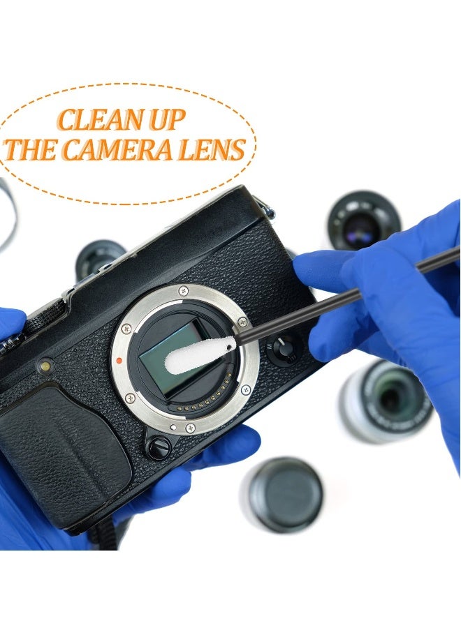 100 Pcs Foam Swabs, Lint-Free Cleaning Swabs, 4.56 Inch Foam Tip Cleaning Stick, Lab Sponge Swabs for Cleaning Inkjet Printer, Camera, Optical Lens, Optical Equipment, and Electronics - Image 2