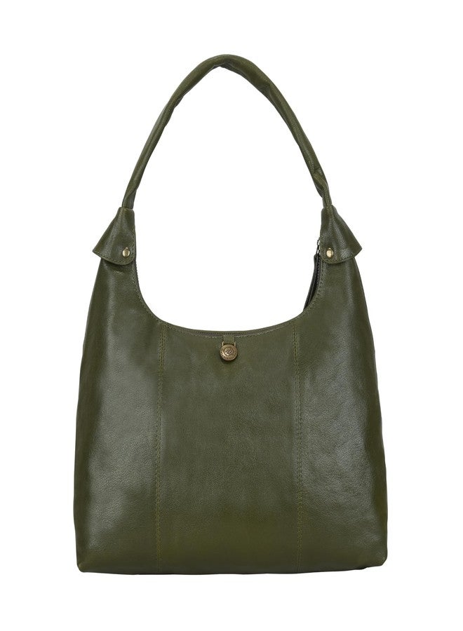 ANTONIO VALERIA Allison Braided Leather Tote Bag for Women, Braided Green, 14.5"X9"X5.2" - Image 5