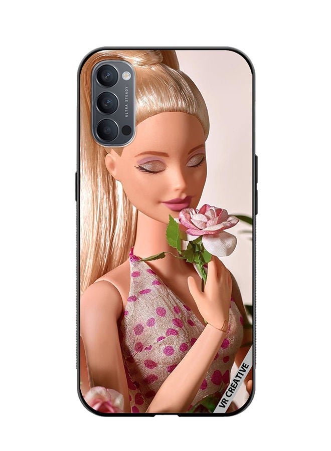 VR CREATIVE Protective Case Cover For Oppo Reno4 Pro 5G Pink Barbie Design Multicolour - Image 1