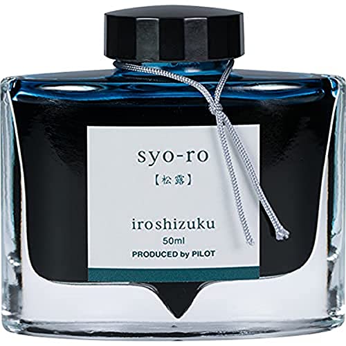 Pilot Iroshizuku Bottled Fountain Pen Ink, Syo-Ro, Dew on Pine Tree, Dark Turquoise (69206) - Image 1