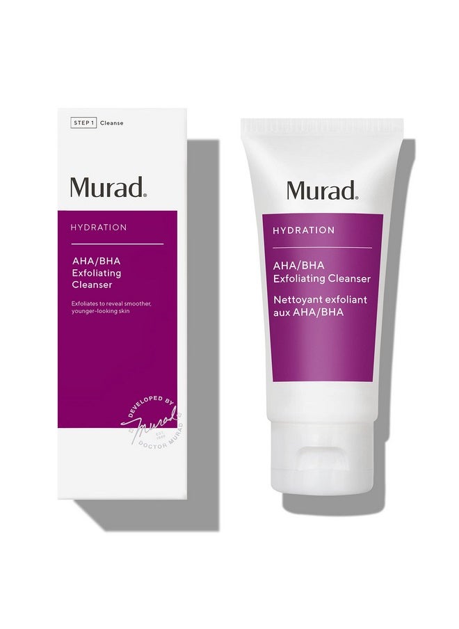 Murad Murad AHA/BHA Exfoliating Cleanser - Hydration Exfoliating & Moisturizing Salicylic, Lactic and Glycolic Acid Face Wash - Creamy Skin Smoothing Treatment Backed by Science, Travel size, 2 Fl Oz  - Image 1