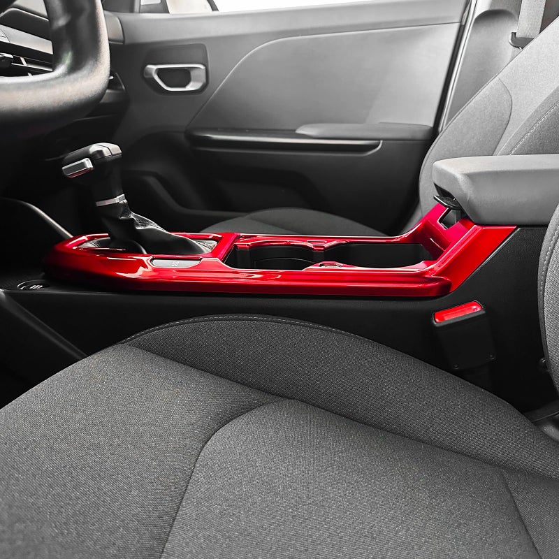 JUIVEEL ABS Center Console Cover,Gear Shift Trim Panel,Console Shifter Cover Compatible with Kia K4 2025-2026 Accessories (Glossy Red Style) - Image 5