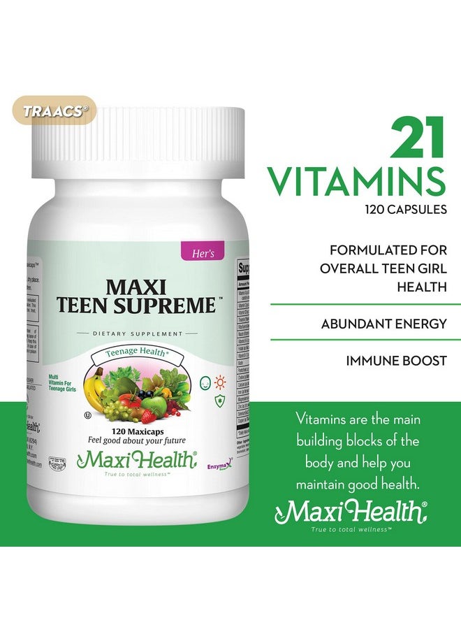 Maxi Health - Maxi Teen Supreme™ Hers For Teenage Girls (120 Capsules) - Image 1
