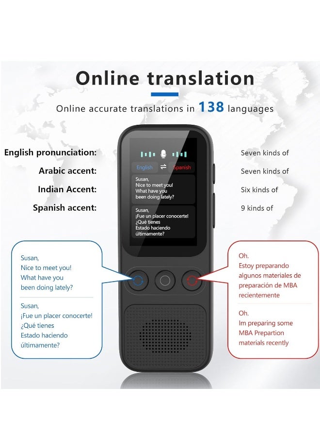 Language Translator Device, 138 Languages Supported, Instant Offline Language Translator Device, Voice Translator Offline - Image 3