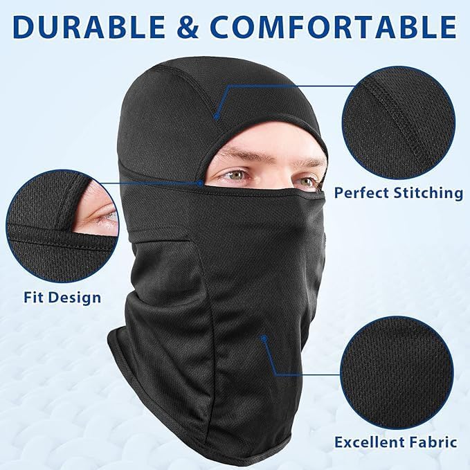 Caiuse Helmet Mask Balaclava Face Cover Mask for Men and Women Uv Protecter Face Bandana -Skiing, Snowboarding, Motorcycle, UV Protection - Image 2