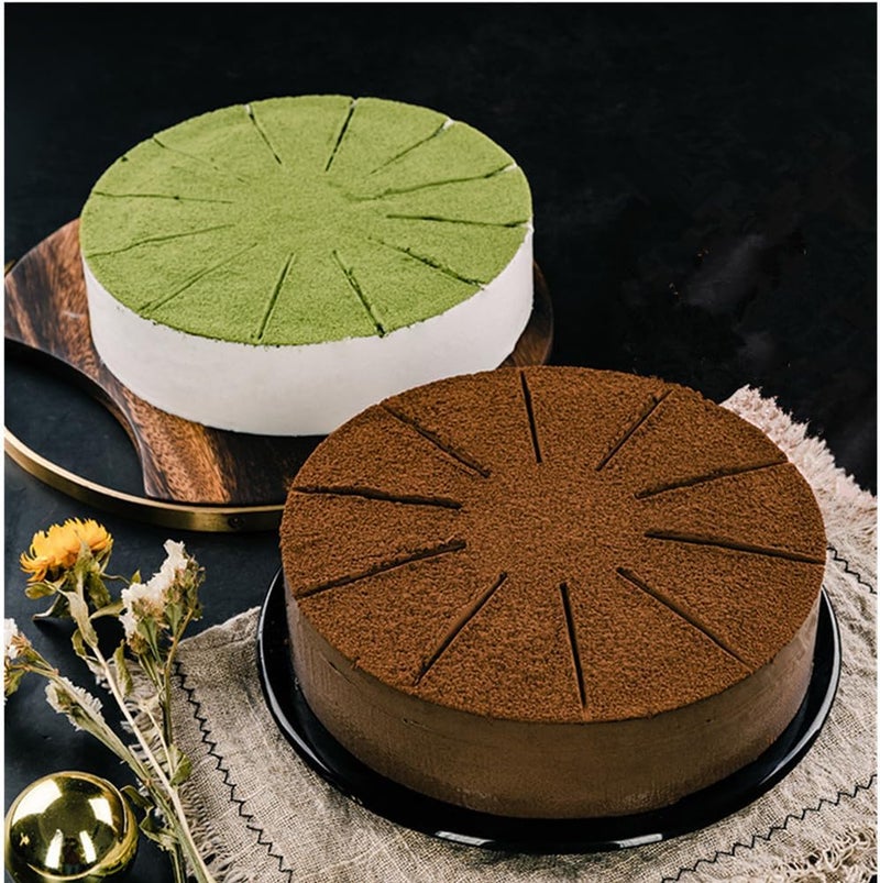 XIAOHONG Cake Portion Marker & Cutter - Round 14/16 Piece Double Sided Slicer for Even Slices, 10 Inch Diameter - Image 5