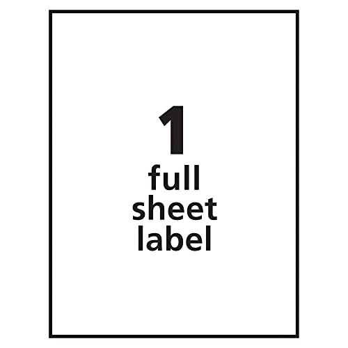 Avery Full Sheet Printable Shipping Labels, 8.5" x 11", White, 10 Blank Mailing Labels (15265) - Image 4