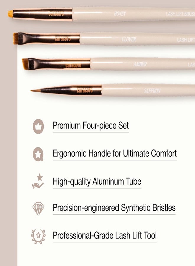 Curacoro Lash Lift Brush Set, 4-Piece Lash Brushes with Soft Bristles - Image 2