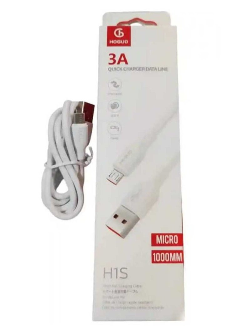HOGUO - Huguo Micro USB 3A Fast Charging Data Cable 1m - Image 1