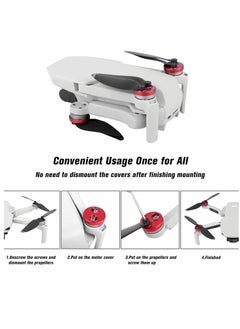 Y&D Drone Motor Cover, Compatible with DJI Mavic Mini, for Prop Blade Bundle Protection, Red  - Image 2