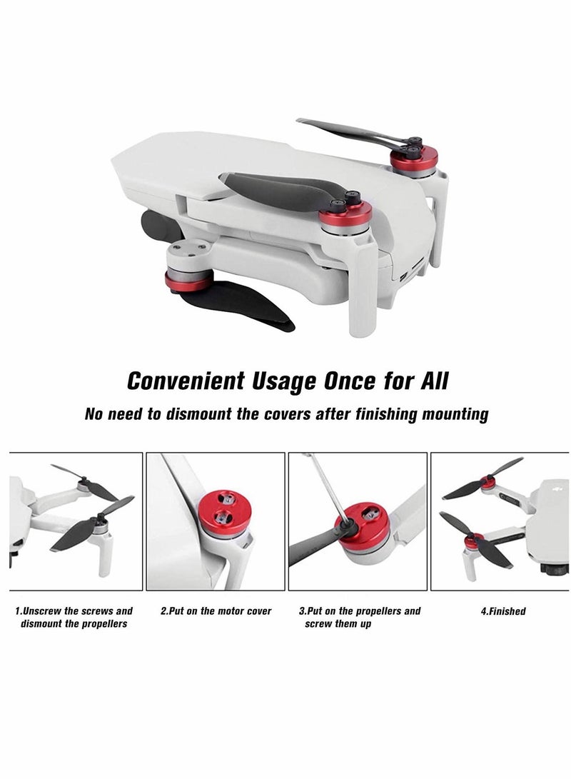 Y&D Drone Motor Cover, Compatible with DJI Mavic Mini, for Prop Blade Bundle Protection, Red - Image 2