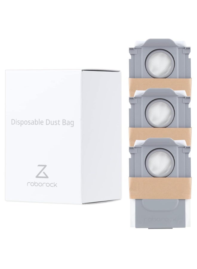 Roborock Original Disposable Dust Bags for Qrevo 5AE/Qrevo C Pro/S8 MaxV Ultra/Qrevo S/Saros 10/Q10 VF/Q10 VF+/Q7 TF/Q7 TF+/QR 798/Qrevo Curv/Qrevo Curv 2 Pro/Qrevo L Pro, 3 Pcaks - Image 1