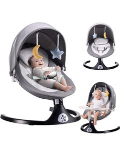 Beauenty Portable Electric Bluetooth Baby Swing With Music, 3 Timer Settings, Tray, Remote Control And Mosquito Net, 0 To 12 Months, Upto 26 Lbs  - Image 1