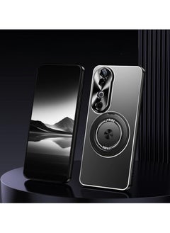 General Case for Vivo V40 Pro (2024),Magnetic Frosted Anti-fall Phone Case with 360° Metal Ring Stand,Compatible with Car Mount,Ultra-thin Shockproof Protective Cover  - Image 1